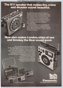 Panasonic Tech Series Portable Radio Double Range Speaker Vtg 1977 Advertisement - Picture 1 of 5