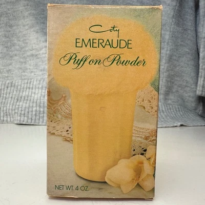 Polvo sedoso de colección Coty Emeraude 4 oz soplado en polvo nuevo en caja abierta Foto 1 de 4
