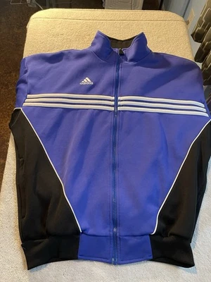 Chaqueta Adidas Retro Hombre M Púrpura, Negra y Blanca Rayas Foto 1 de 4