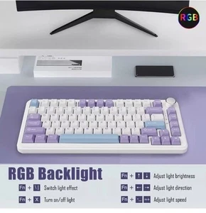 AJAZZ AK820 GAMER Keyboard MAX Tri-Mode RGB BACK LIGHT Gaming Mechanical ATL125 - Picture 1 of 7