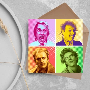 Rik Mayall Karte, Geburtstagskarte, unten, Drop Dead Fred, Young Ones, Blackadder - Bild 1 von 10