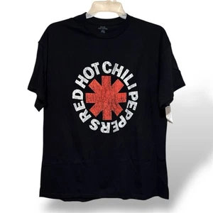 T-shirt Red Hot Chili Peppers XL nera maglietta fascia logo invecchiato nuova con etichetta - Foto 1 di 2