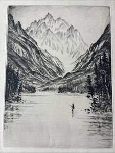 Hans Kleiber Engraving “ The Grand Teton” - Picture 1 of 12