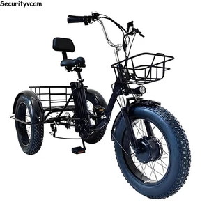 Triciclo Eléctrico Plegable con Neumáticos Fat 20 Pulgadas, Transmisión 7 Velocidades y Motor 500W - Imagen 1 de 13