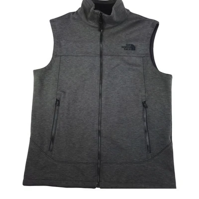 The North Face Mens M Fleece Vest Full Zip Windwall Charcoal Gray - Image 1 of 4