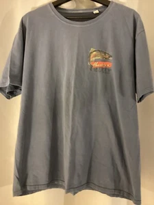 Madison River Fins & Feathers Montana T Shirt size L with Fish Logo front/back - Picture 1 of 9