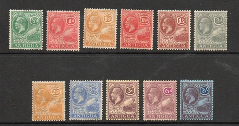 Antigua - SG# 62 - 77  (11) MH/ MLH / wmk multi script CA   -    Lot 0523017 Cover