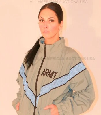 NEW DISCONTINUED ARMY IPFU GRAY PHYSICAL FITNESS PT ALL WEATHER JACKET ALL SIZES - Image 1 of 2