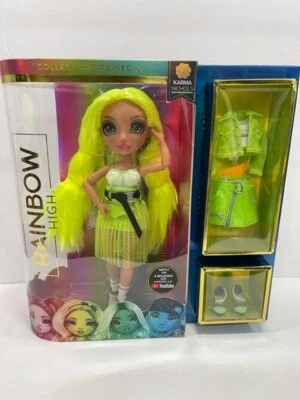 Rainbow High KARMA NICHOLS Wave NEON 绿色时尚娃娃全新现货 — 第 1/4 张图片