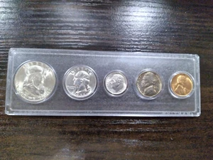 1953 Birth Year, 5 coin set. AU. Whitman Holder. 90%, (3) Silver Coins *Read* - Picture 1 of 2