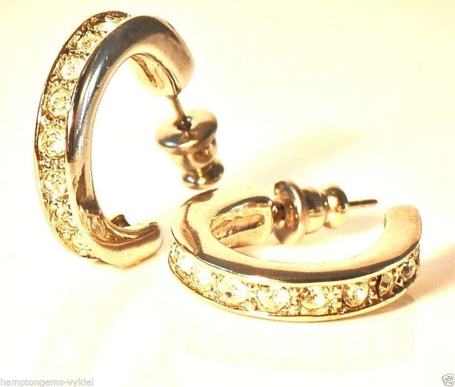 JOSEPH ESPOSITO, AROS DE PLATA BRILLANTE VINTAGE CON INSERCIÓN DE CRISTAL - ¡EL ÚLTIMO!! Foto 1 de 1