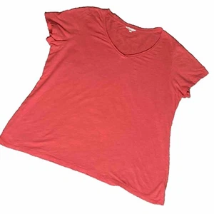 EILEEN FISHER Organic CottonJersey Tee Short Sleeve Dark Pink Plus Size 1XL - Picture 1 of 5