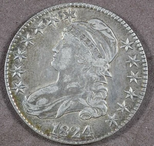 1824 Capped Bust Half Dollar EF - Picture 1 of 2