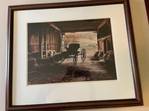 Bill Coleman - Amish Buggy - Fotografie mattiert & gerahmt 26,5" x 22,5" - signiert! - Bild 1 von 7
