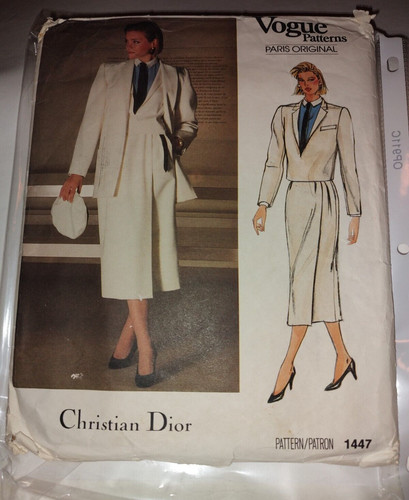 Gonna giacca cappotto vintage motivo VOGUE 1447 Christian Dior Misses' taglia 12