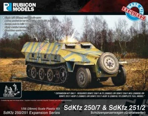 Rubicon German SdKfz 250/251 Expansion Set-SdKfz 250/7 & 251/2 Mortar Carrie New - Picture 1 of 1