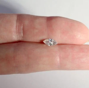 1/2 kt F/SI1 loser Diamant im Marquiseschliff 0,56 Karat natürliche verbesserte Erde abgebaut - Bild 1 von 4