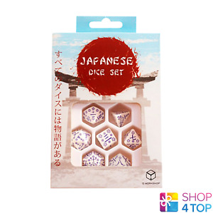 JAPANESE BLUE STAR LOTUS DICE SET ROLE PLAYING GAMES Q-WORKSHOP DND KANJI NEW