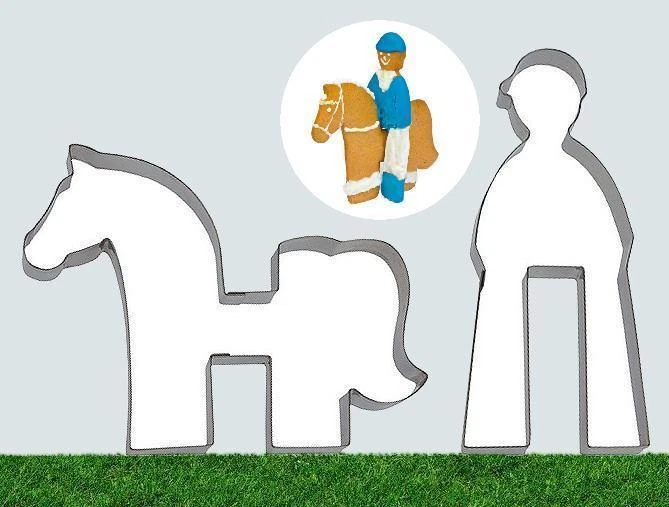 Ausstecher/Ausstechform "PFERD UND REITER" - Bild 1 von 1