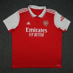 Bukayo Saka Jersey Mens XXL Red White Adidas Arsenal Short Sleeve Shirt 2XL - Picture 1 of 12