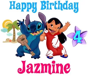 Camiseta personalizada de película Lilo & Stitch personalizar fiesta de cumpleaños regalo camiseta de Disney - Imagen 1 de 2