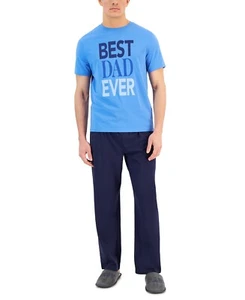 Club Room Men's 2-Pc. Best Dad Ever Pajama Set Size Large NWD - Picture 1 of 8