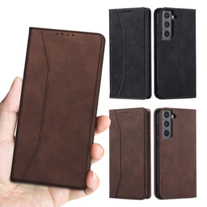 Para Samsung Galaxy S21+/S21 FE/S21 Ultra Magnética Billetera Abatible Cuero Estuche Cubierta - Imagen 1 de 44