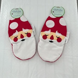 Kitschn Glam Weihnachten Santa Silikon gefüttert Ofenhandschuh Set - Bild 1 von 5