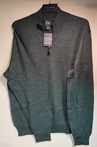 Jos. A. Bank Traveler Merino Wool Sweater Mens Green Long Sleeve Crew Size XL - Picture 1 of 6
