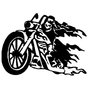 Motorcycle Ghost rider biker die cut Vinyl car decal sticker - Picture 1 of 1