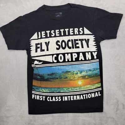 Camiseta Fly Society Para Hombre Pequeña Cuello Redondo Avión de California Jetsetters Adulto Foto 1 de 4