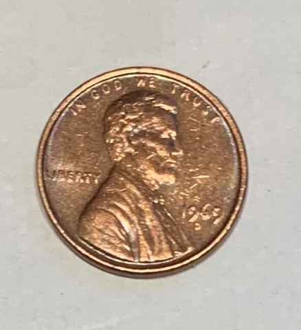 RARE 1969 d Lincoln Penny Cent - No FG / floating roof / floating top Cover