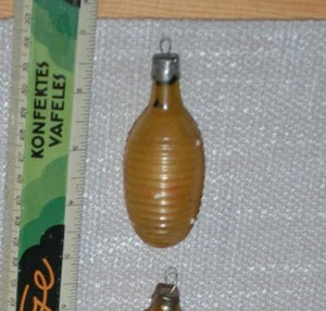 225-16 DE COLECCIÓN SOVIET X-MAS DECORACIÓN DE VIDRIO ORNAMENTO AÑOS 50 LUZ AMARILLA DESPOJADA - Imagen 1 de 1