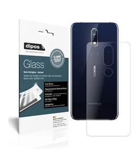 2x Schutzfolie für Nokia X7 (2018) Rückseite matt - Anti-Shock 9H Folie Glass - Bild 1 von 9
