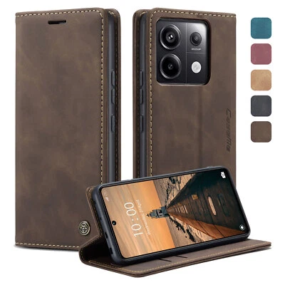 Funda Cartera de Cuero para Teléfono Redmi Note 14 13 12 11 Xiaomi 11 14T 13T 13C 14C  Foto 1 de 4