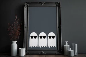 Cool Ghosts Halloween Wall Art poster Choose your Size - Picture 1 of 2