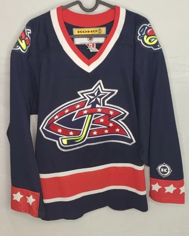 Vintage Koho NHL Columbus Blue Jackets Hockey Jersey Mens Size Small Cover