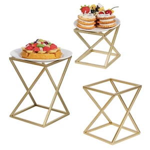 Messing Ton Metall Pizzeragen, Dessert Servieraufzüge für Cupcakes, 3-teiliges Set - Bild 1 von 7