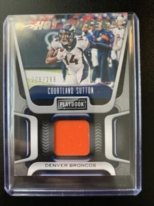 2020 Panini Playbook Hot Routes Maglie #10 Courtland Sutton Broncos - Foto 1 di 2