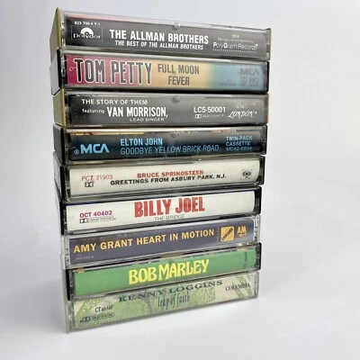 Vintage Lot Of 9 Pop Rock Cassettes 70s-90s, Petty Elton John Marley Bruce Joel — 第 1/4 张图片