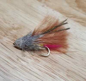 One dozen (12) Brown Marabou Muddler size 8 fishing flies - Picture 1 of 1