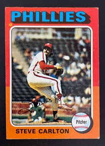 1975 Topps #185 - Steve Carlton (hof) - Philadelphia Phillies - Imagen 1 de 3