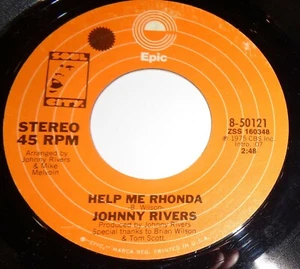 Johnny Rivers 45 RPM Record - Help Me Rhonda / New Lovers & Old Friends B6 - Picture 1 of 2