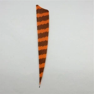 36 Pcs 4Inch Shield Real Turkey Striped Arrow Feathers Archery Accessories - Picture 1 of 17