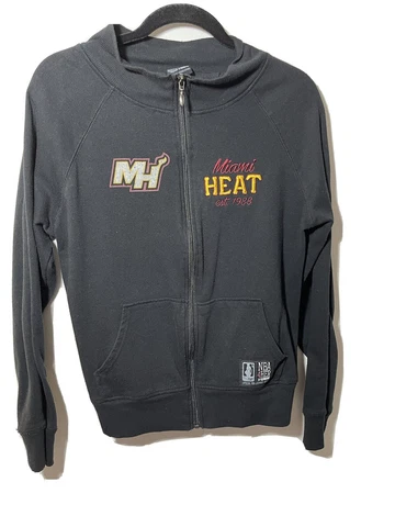 NBA 4Her Black Miami Heat 1/4 Zipper Pullover Sweatshirt  Size XL Womens Cover