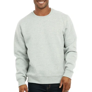 Sudadera de lana para hombre de algodón de peso pesado suéter liso cuello redondo Prendas para el torso S-3XL - Imagen 1 de 27