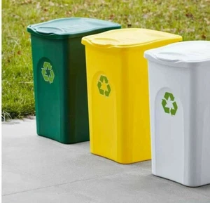 Stefanplast Pattumiera cm37x37x56h 50 Litri con coperchio raccolta differenziata - Imagen 1 de 9