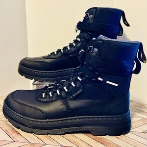 Dr Martens Combs Tech WX Leather Canvas Utility M 13 Black Warmwair Boots Rugged - Bild 1 von 9