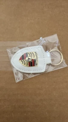 NUEVO LLAVERO LLAVERO ESCUDO CUERO PORSCHE Blanco WAP0500950E Foto 1 de 2