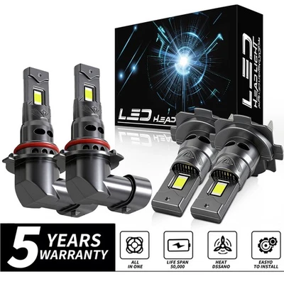 For Mazda CX-7 2007-2010 2011 2012 Combo 9005 H7 LED Headlight High Low Beam - Image 1 of 4